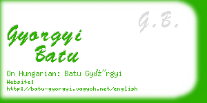 gyorgyi batu business card